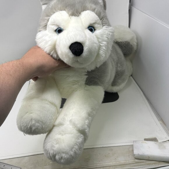 27in Aurora World  Husky Wolf Plush Dog Stuffed Animal Pillow Plush - Picture 3 of 14